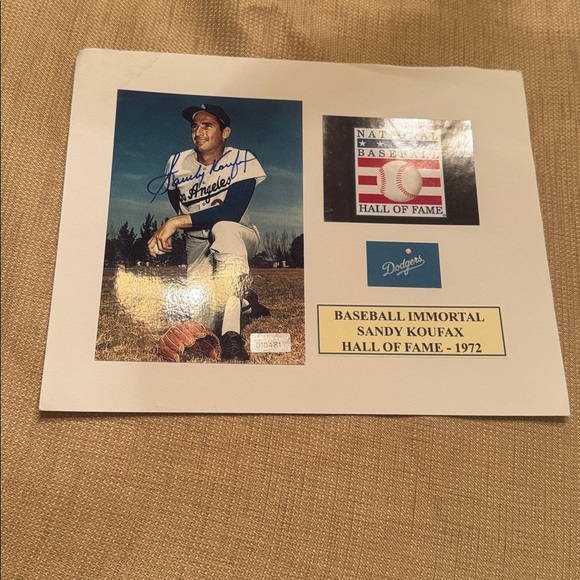Sandy Koufax Signed “Baseball Immortal” 8x10 Photo COA - Picture 1 of 3